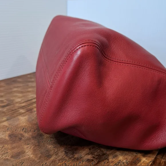 Vintage Coach 4157 Red Leather Waverly Soho Shoulder Buckle Bag
